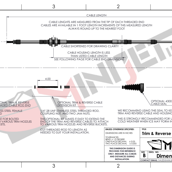 Trim Reverse Cable Assembly 0000