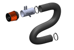 1.3 4.00in Cold Air Intake Kit Configuration 1 Exploded