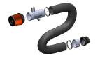 1.5 4.00in Cold Air Intake Kit Configuration 2 Exploded