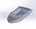 12ft 1.5 Complete Boat Low Windscreen with Lexan Inserts