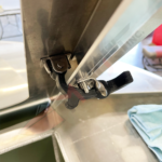 rubber latch closed